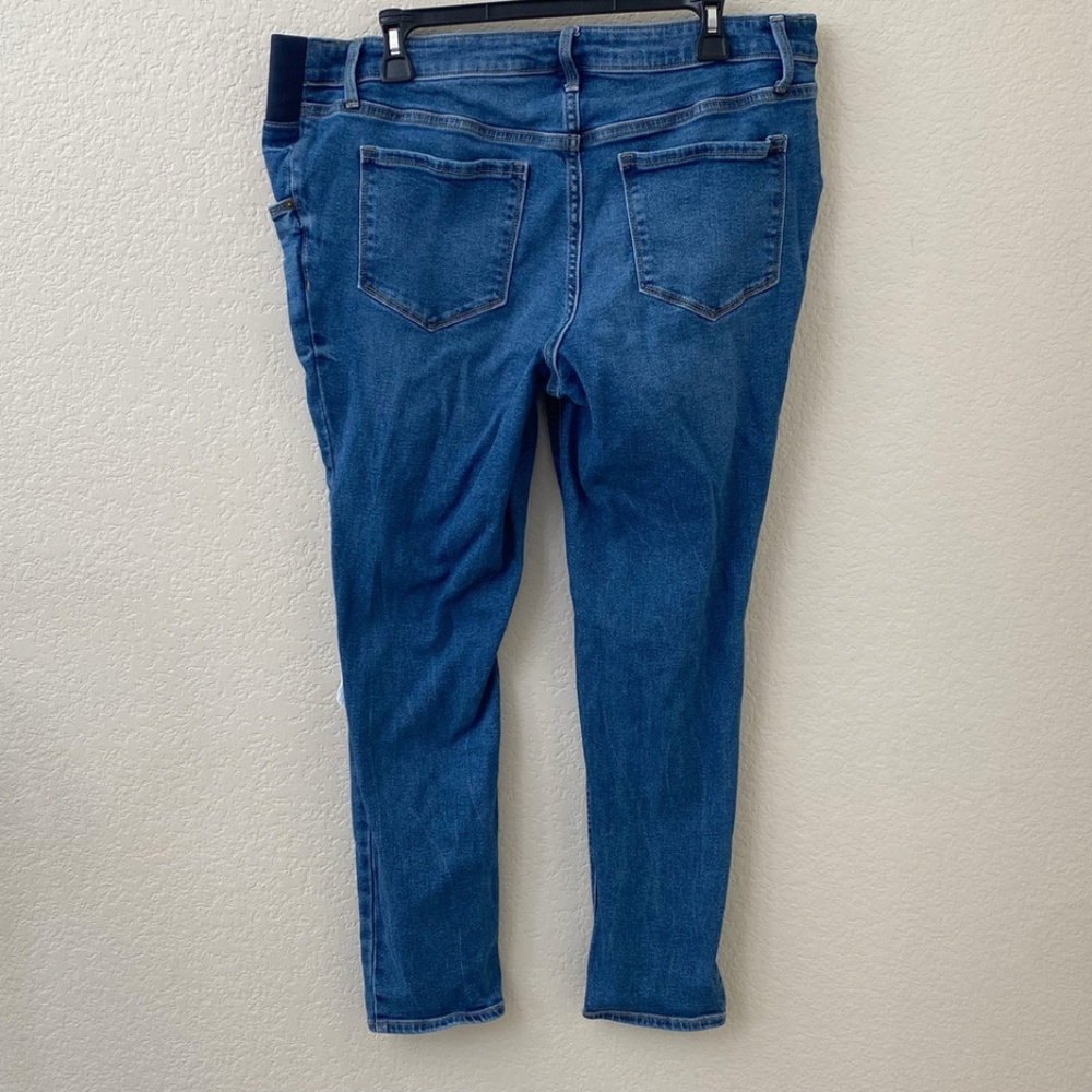 Old Navy Distressed Maternity Jeans Size 14 Rockerstar Super Skinny - Picture 4 of 6